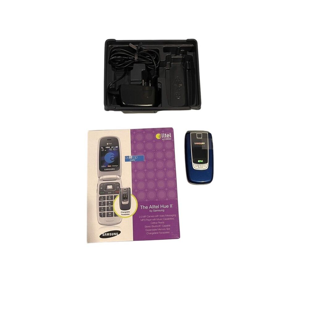 Samsung Hue 2 II SCH-R600 - Blue and Silver (Alltel) Very Rare CDMA Flip Phone